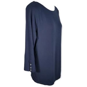 WILLI SMITH Prima Cotton Boat Neck 3/4 Sleeve Top Size XL